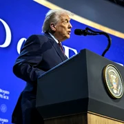 Donald Trump la reuniunea „Board of Peace” la Forumul Economic de la Davos FOTO AFP