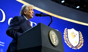 Donald Trump la reuniunea „Board of Peace” la Forumul Economic de la Davos FOTO AFP