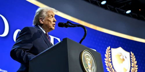 Donald Trump la reuniunea „Board of Peace” la Forumul Economic de la Davos FOTO AFP