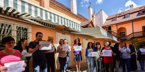 protest sibiu directia sociala