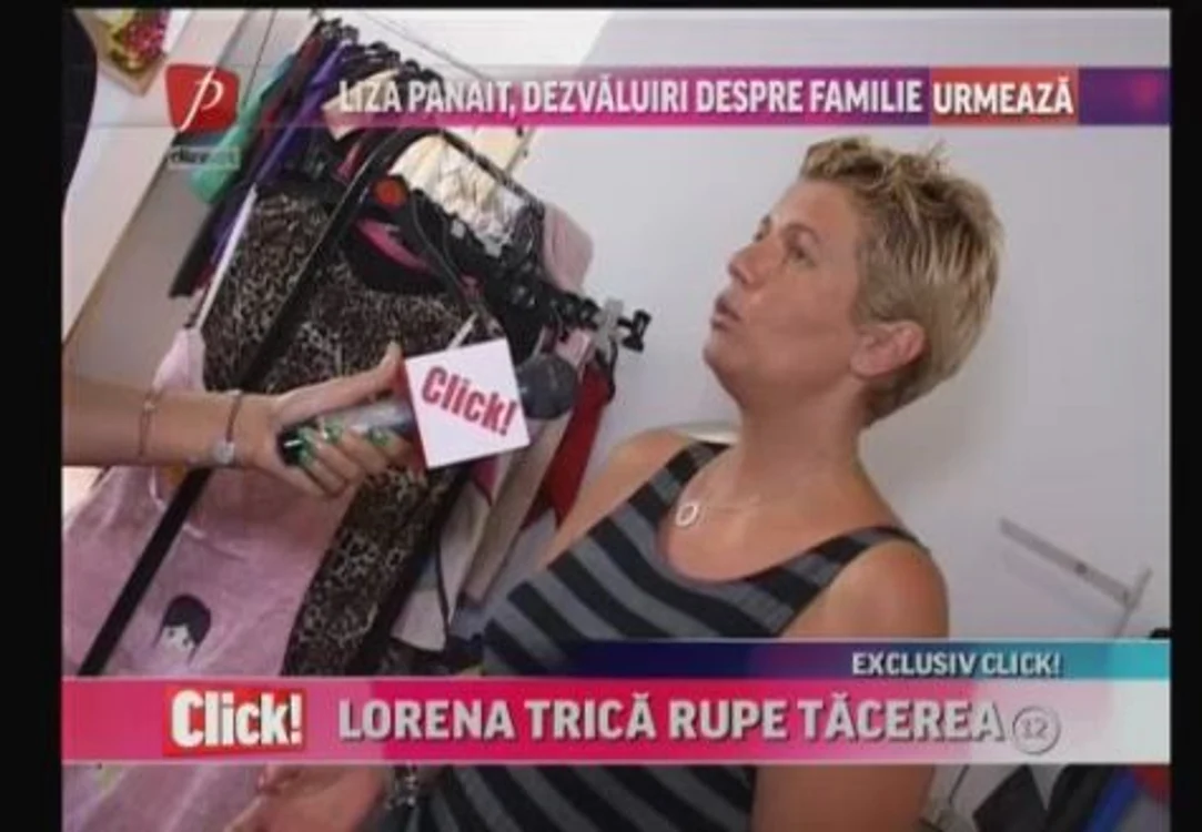 Lorena Trică a vorbit cu reporterul emisiunii Click! de la Prima Tv de marţi