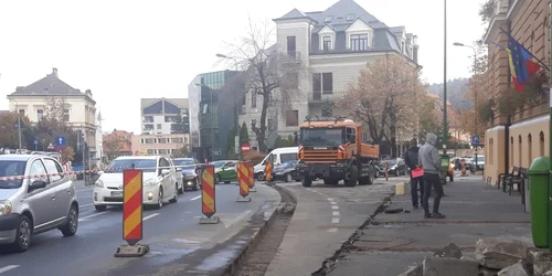 Lucrărir resistametizare trafic Braşov. Foto