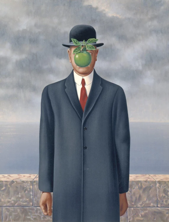 "Fiul Omului", pictat de René Magritte.