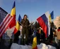 Susținători ai lui Călin Georgescu protestează în Piața Victoriei din București. FOTO Inquam Photos / Octav Ganea