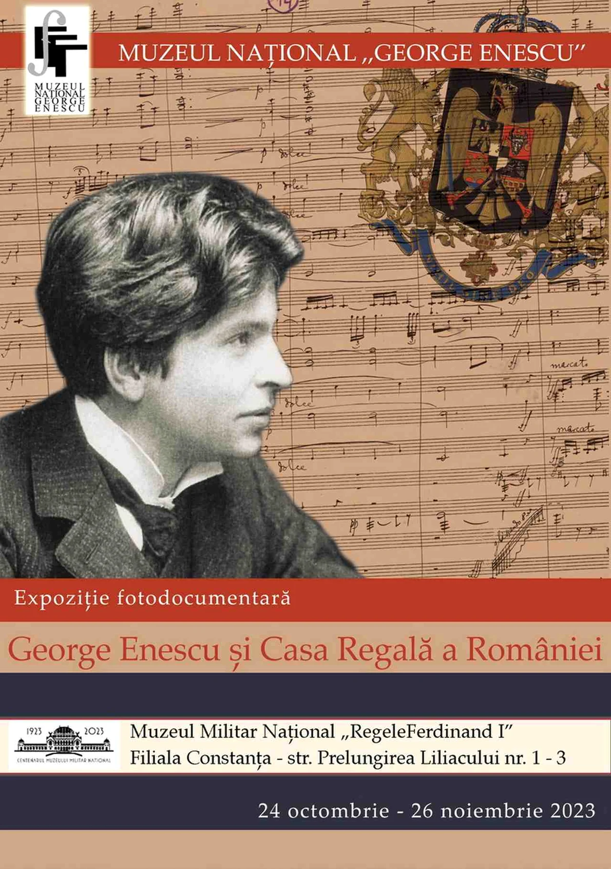 Expoziția „George Enescu și Casa Regală a României”, la Filiala Constanța a Muzeului Militar Național „Regele Ferdinand I”