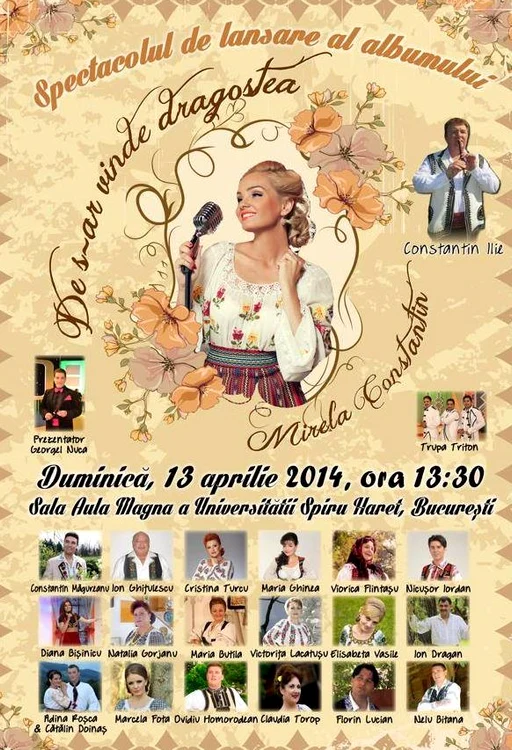 Afiş spectacol Mirela Constantin (Foto: arhiva personală)