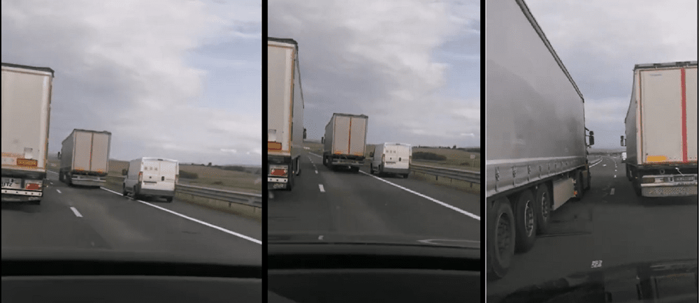 VIDEO Banda de urgență pe A1, transformată în bandă de viteză, în Sibiu