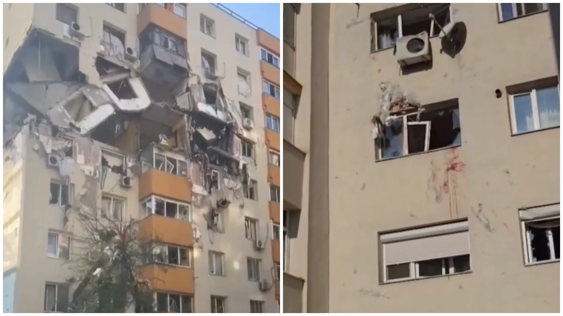 Un bărbat ar fi fost aruncat de suflul exploziei din Rahova într-un bloc vecin. Imagini cu un puternic impact emoțional