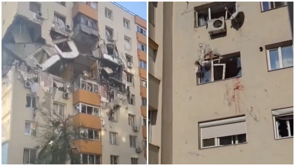 Un bărbat ar fi fost aruncat de suflul exploziei din Rahova într-un bloc vecin. Imagini cu un puternic impact emoțional