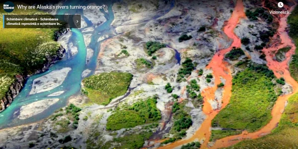 Râurile din Alaska s-au colorat din cauza metalelor grele ajunse în apă. FOTO Captură CNN