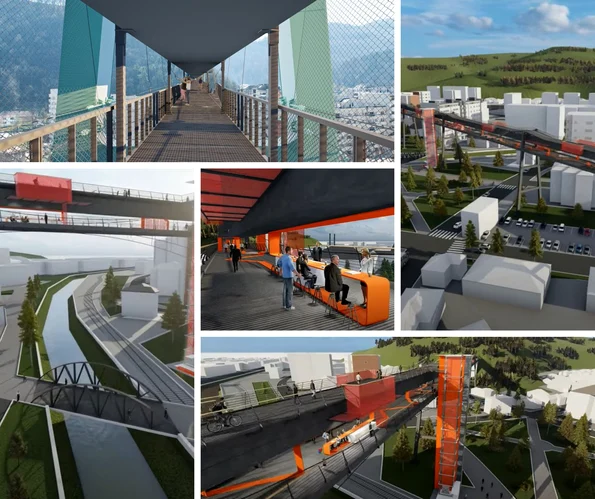 Funicularul din Reșița va fi transformat în promenadă suspendată (foto: ADR Vest)