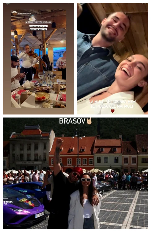 Mario Fresh și-a sărbătorit ziua de naștere la munte, alături de Alexia Eram. Foto: Colaj Instagram