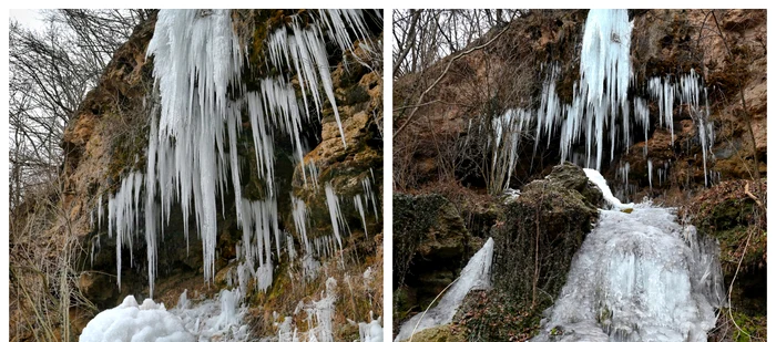Cadcada de gheață din Deva a făcut înconjurul internetului / FOTO: Colaj Facebook- Resiga Cristian