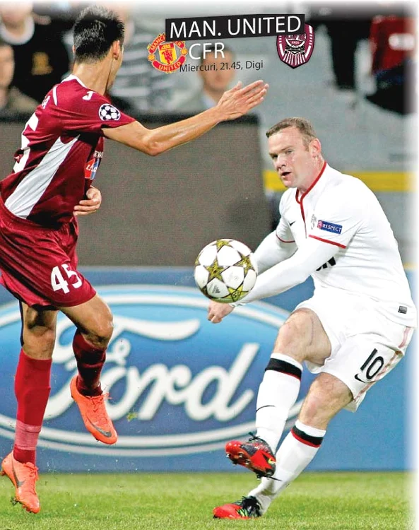 
    În tur, la Cluj, Manchester  şi Wayne Rooney s-au  impus cu scorul de 2-1  