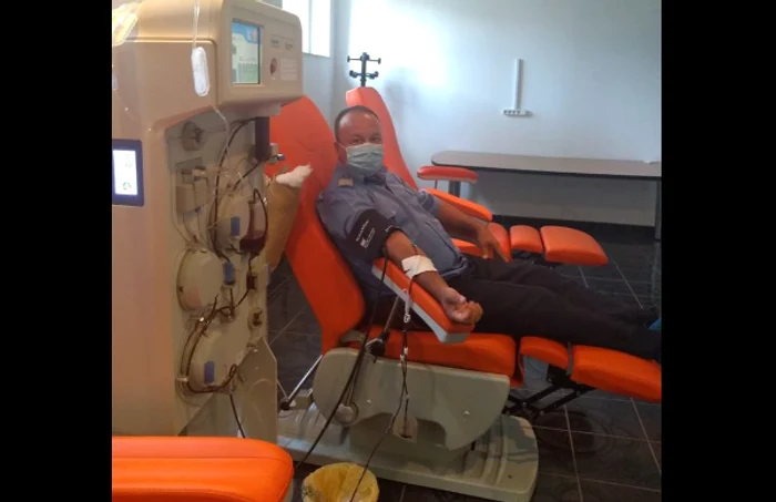 Jandarm donator de palsmă cu anticorpi FOTO IJJ Prahova