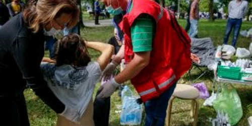 Protestatara batuta in marja manifestatiilor din Belarus FOTO EPA-EFE