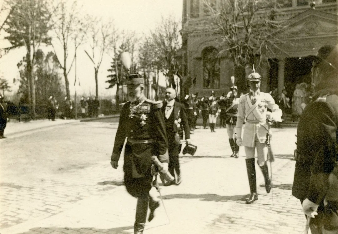 Regele Carol I și prințul Friedrich Wilhelm. FOTO: (© Arhivele Naționale ale României