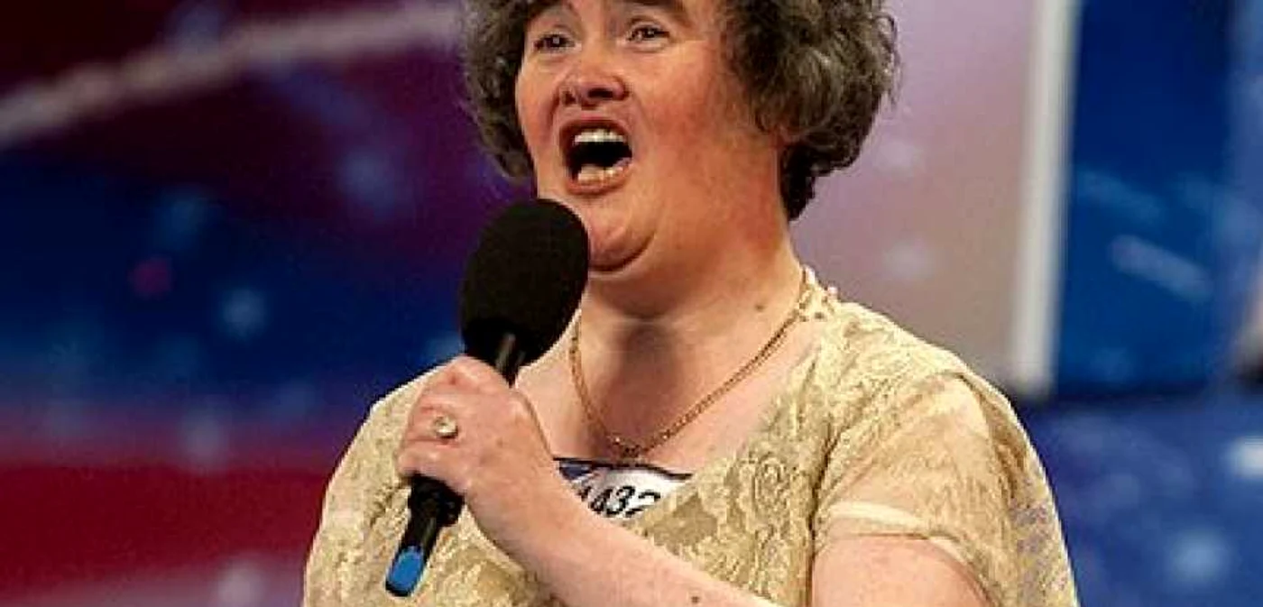 Susan Boyle, în timpul show-lui care i-a adus celebritatea