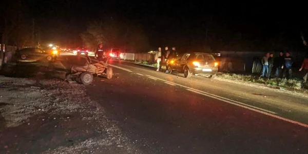 Imagine de la locul accidentului de pe DN26 FOTO GSDG/Facebook