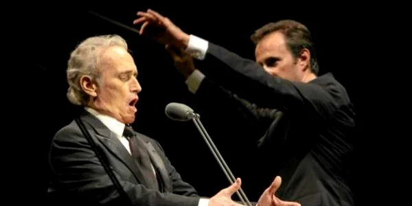 Tenorul José Carreras şi dirijorul David Gimenéz Carreras