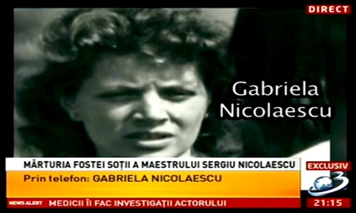 Gabriela Nicolaescu, fosta soţie a regizorului Sergiu Nicolaescu