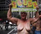 Femei defilează în sânii goi în timpul parade GoTopless pride în Manhattan New York FOTO Guliver/GettyImages