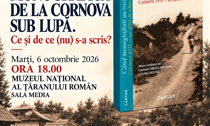 Afișul conferinței „Ce și de ce (nu) s-a scris despre campania monografică de la Cornova?”