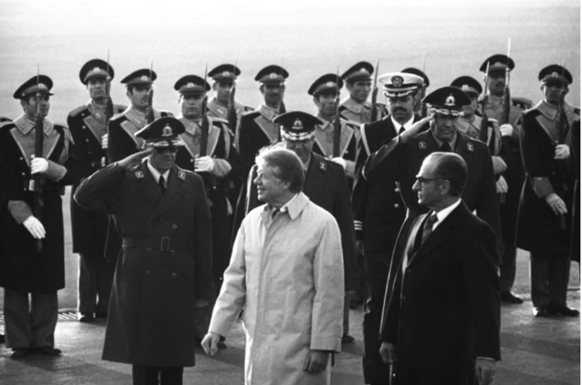Președintele Jimmy Carter și Șahul Mohammad Reza, Teheran, 31 decembrie 1977 FOTO Politico
