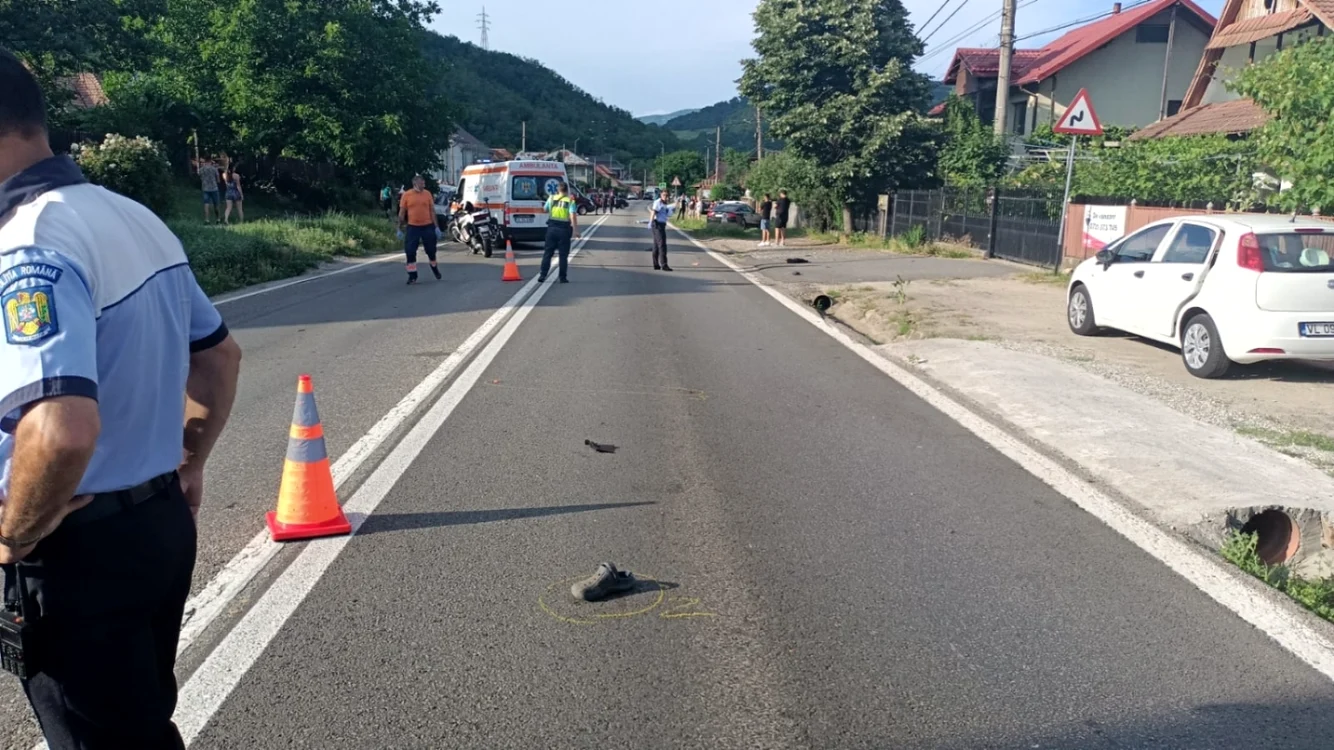 Locul unde s-a produs tragedia din Bujoreni - Vâlcea Foto DMS