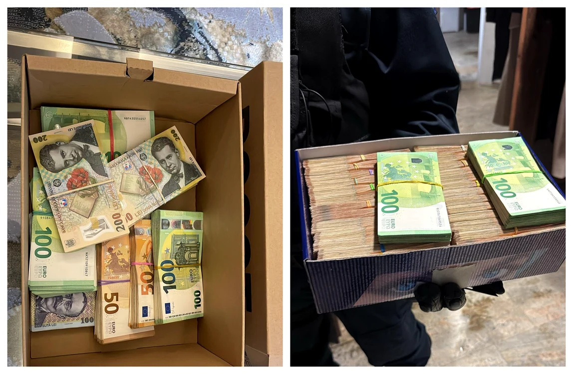 Cutiile cu bani găsite la percheziții