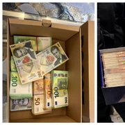 Cutii cu bani găsite la domiciliul lui Cristian Anton 