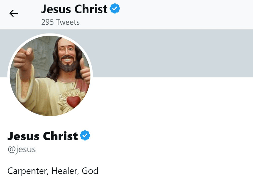 Iisus are cont pe Twitter, iar rețeaua lui Elon Musk i-a dat și bifă albastră de „verificat“