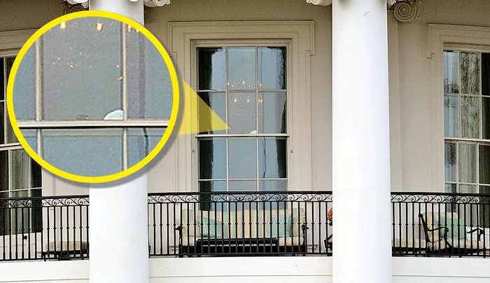 Geamul lovit de glonţ nu a fost încă schimbat