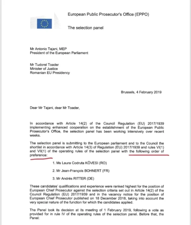 Laura Codruța Kovesi, fosta șefă DNA, este favorită pentru funcția de procuror general european