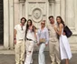 Anamaria Prodan, alături de fetele ei, Rebeca și Sarah, și de ginerii Alex și Shane în Italia foto: arhivă personală 