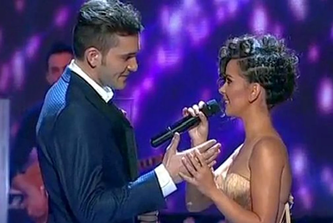 
    Cristi Nistor şi Inna, în finala show-ului «Vocea României»  