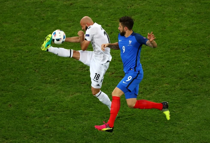 Fază din meciul Franţa - Albania FOTO Getty Images