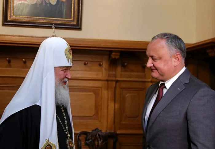 Igor Dodon și Patriarhul Chiril s-au întâlnit la Moscova. FOTO: Presedinte.md