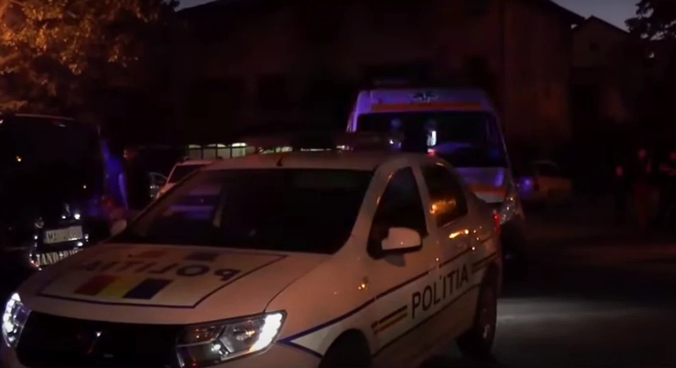 Poliția și ambulanța la locul incidentului FOTO captură video