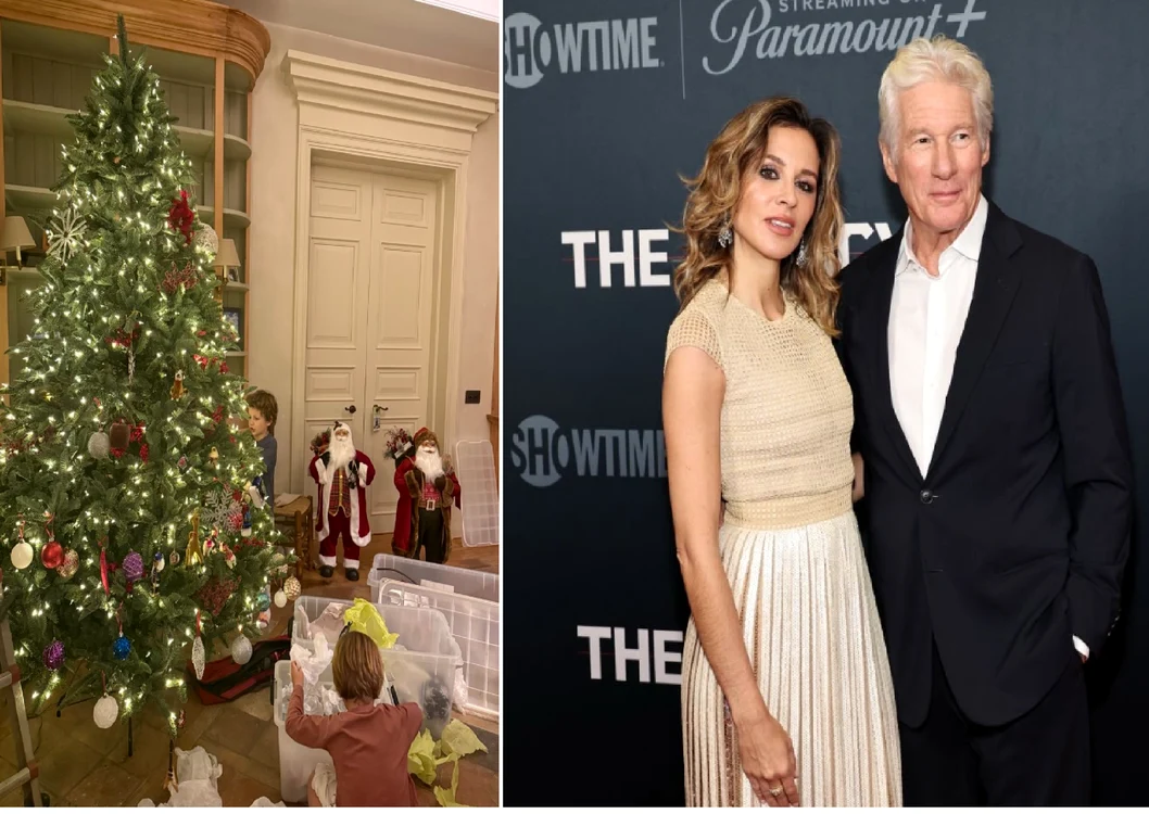 Richard Gere și familia se pregătesc de Crăciun în noua vilă din Madrid Colaj AlejandraGere Insta