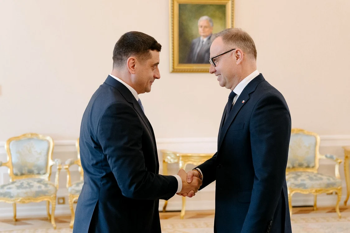 George Simion a avut o întâlnire cu președintele Poloniei FOTO AUR