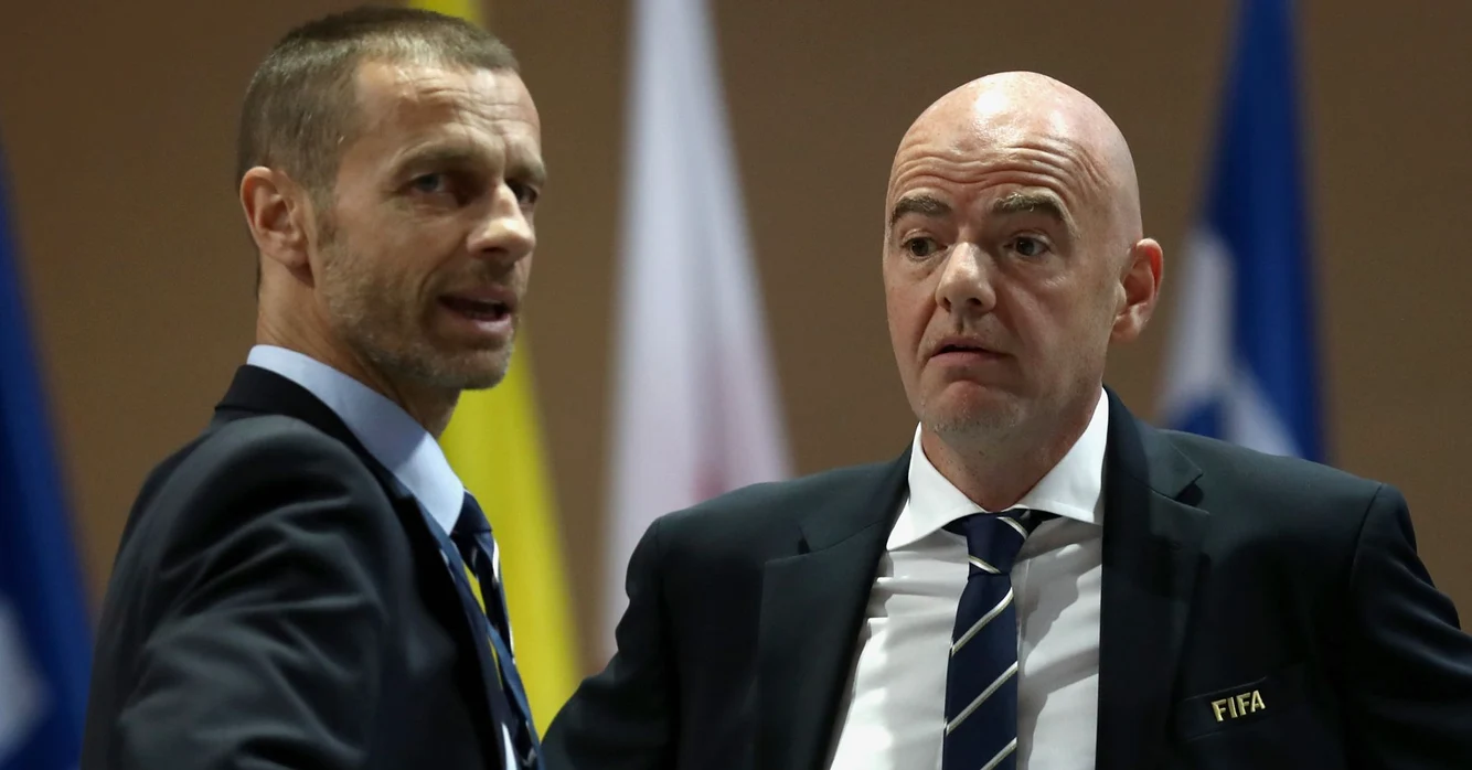 Alexander Ceferin și Gianni Infantino, la cuțite. Foto Skysports