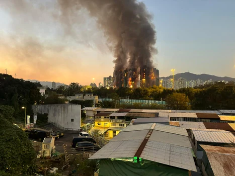 Incendiu în Hong Kong FOTO AFP