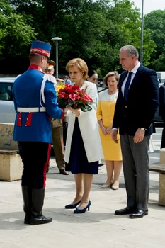 Majestatea Sa Margareta, Principele Radu, Principesa Sofia șsi Principesa Maria în Piațeta Regelui. FOTO: Daniel Angelescu, Casa Majestății Sale