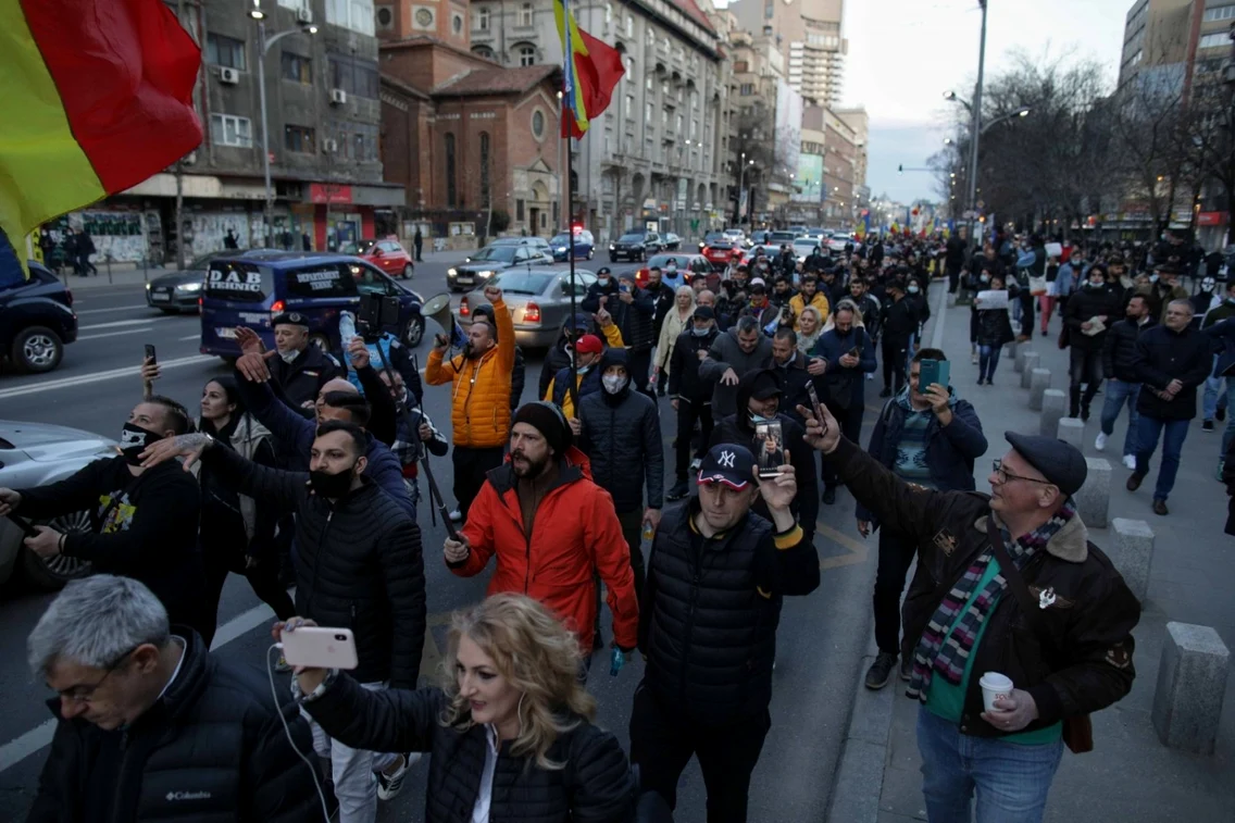 Protest anti-restricţii covid - Bucureşti / 29 mar 2021 / FOTO Inquam Photos / Octav Ganea