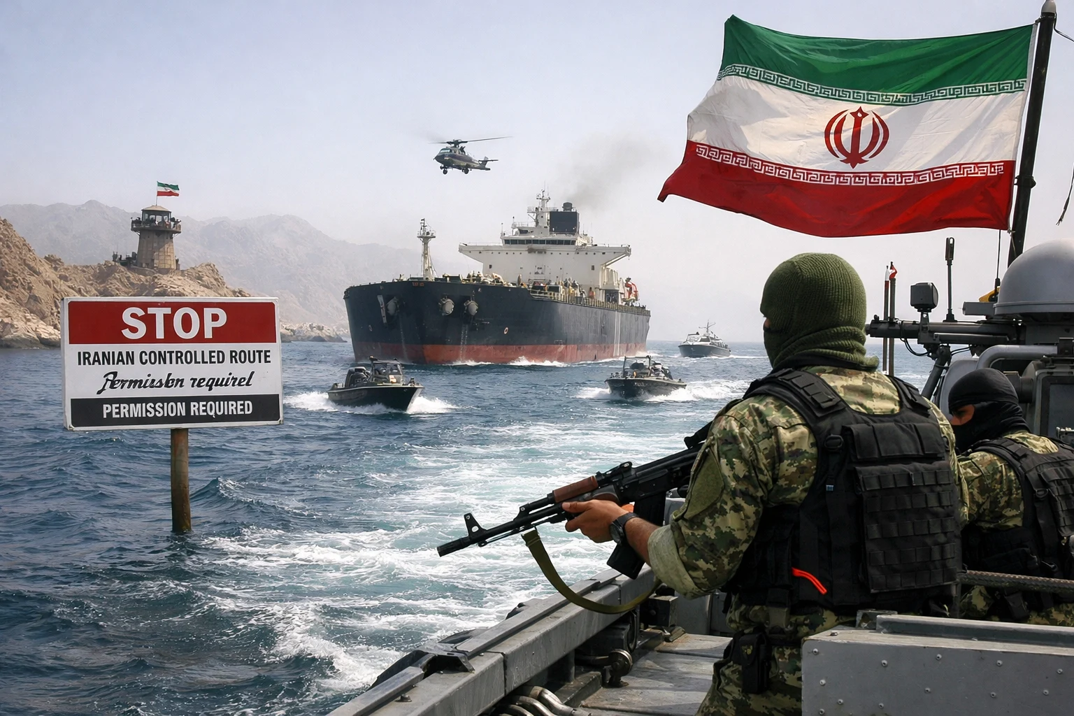 Strâmtoarea ORMUZ: deschisă, dar sub supraveghere armată!