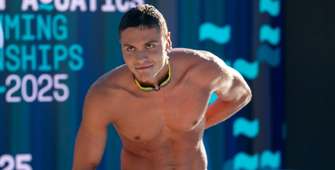 David Popovici a câștigat fără probleme la Europenele sub 23 de ani. Foto Facebook