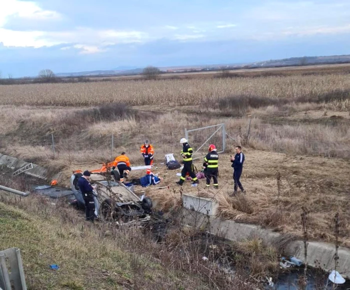 Accidentul a avut loc pe Autostrada Vestului FOTO DRDP Timişoara