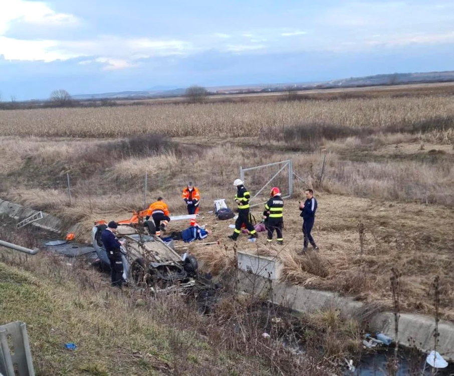 Accidentul a avut loc pe Autostrada Vestului FOTO DRDP Timişoara
