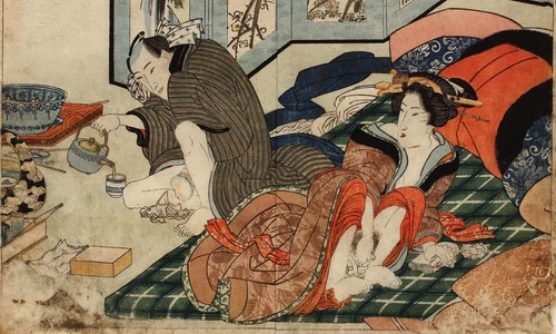 scena erotica shunga surprinzand un moment ulterior episodului erotic utagawa kunisada jpeg